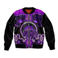 personalised-australian-astrology-sleeve-zip-bomber-jacket-aboriginal-wombat-zodiac-sign
