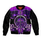 personalised-australian-astrology-sleeve-zip-bomber-jacket-aboriginal-wombat-zodiac-sign