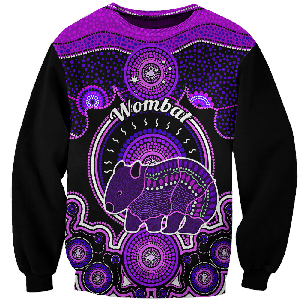 personalised-australian-astrology-sweatshirt-aboriginal-wombat-zodiac-sign