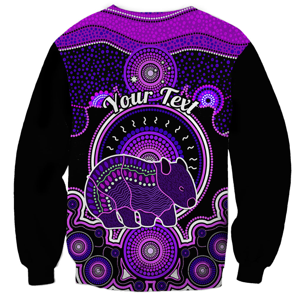 personalised-australian-astrology-sweatshirt-aboriginal-wombat-zodiac-sign