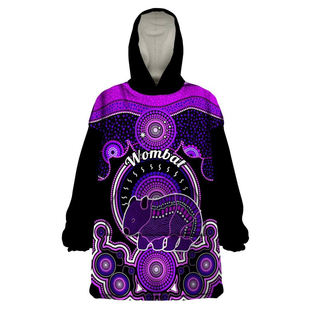 personalised-australian-astrology-wearable-blanket-hoodie-aboriginal-wombat-zodiac-sign