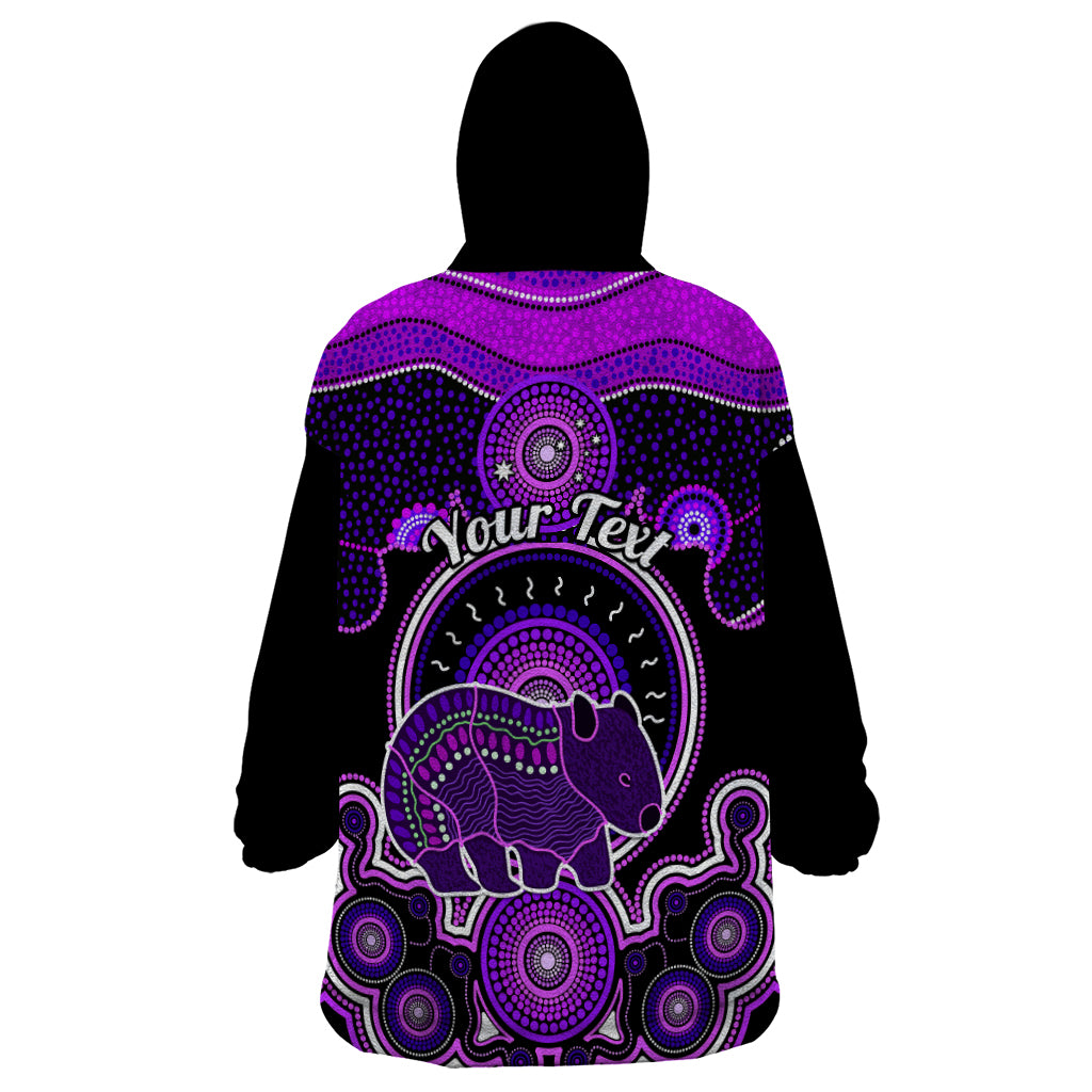 personalised-australian-astrology-wearable-blanket-hoodie-aboriginal-wombat-zodiac-sign