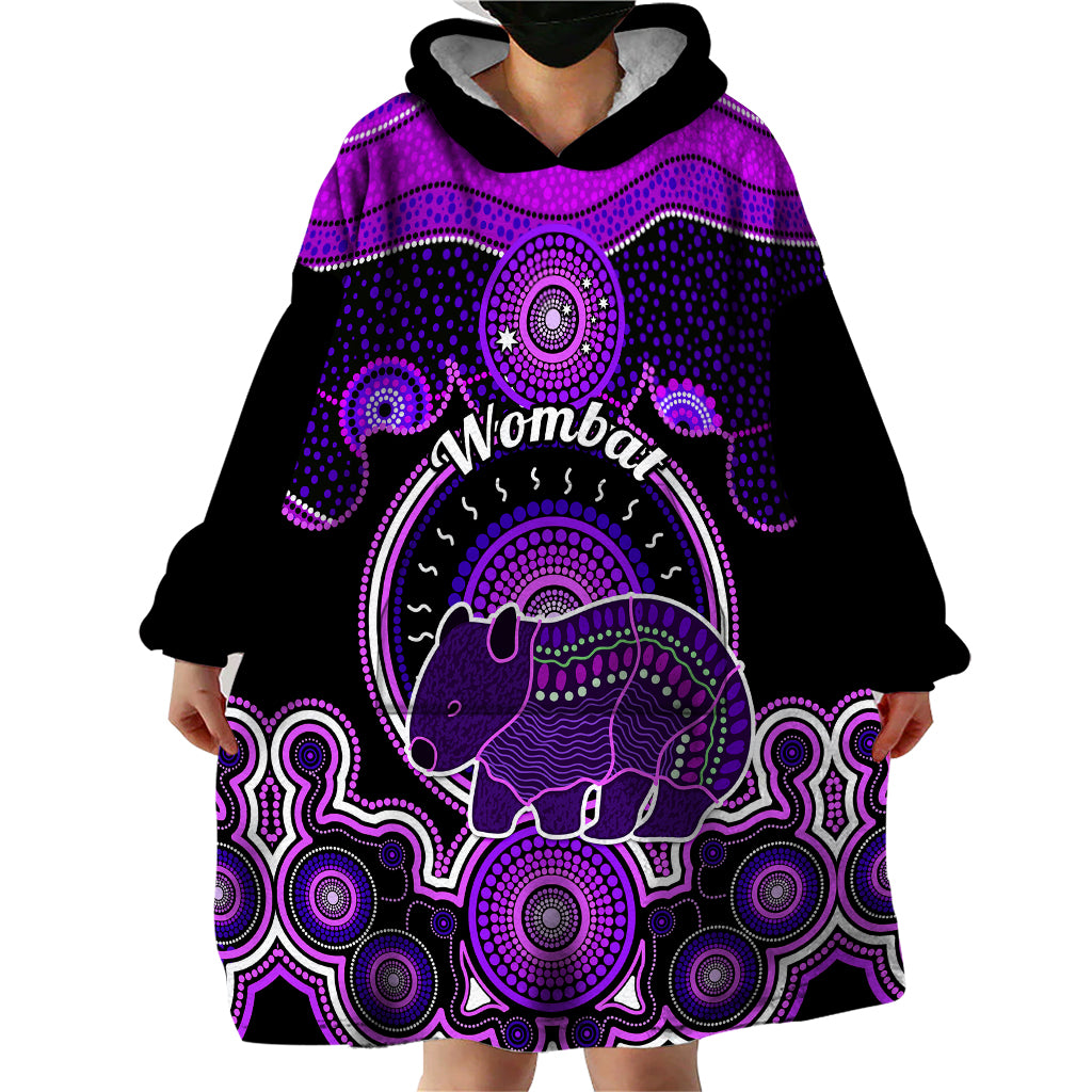 personalised-australian-astrology-wearable-blanket-hoodie-aboriginal-wombat-zodiac-sign