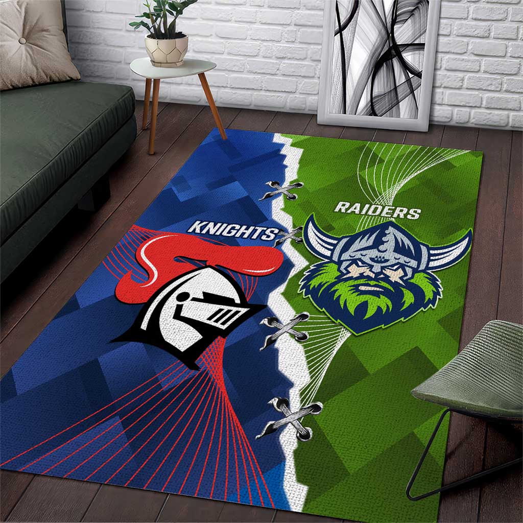 Knights and Raiders Area Rug Dynamic Sporty Version