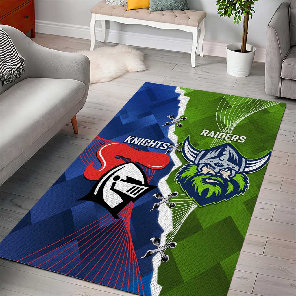 Knights and Raiders Area Rug Dynamic Sporty Version