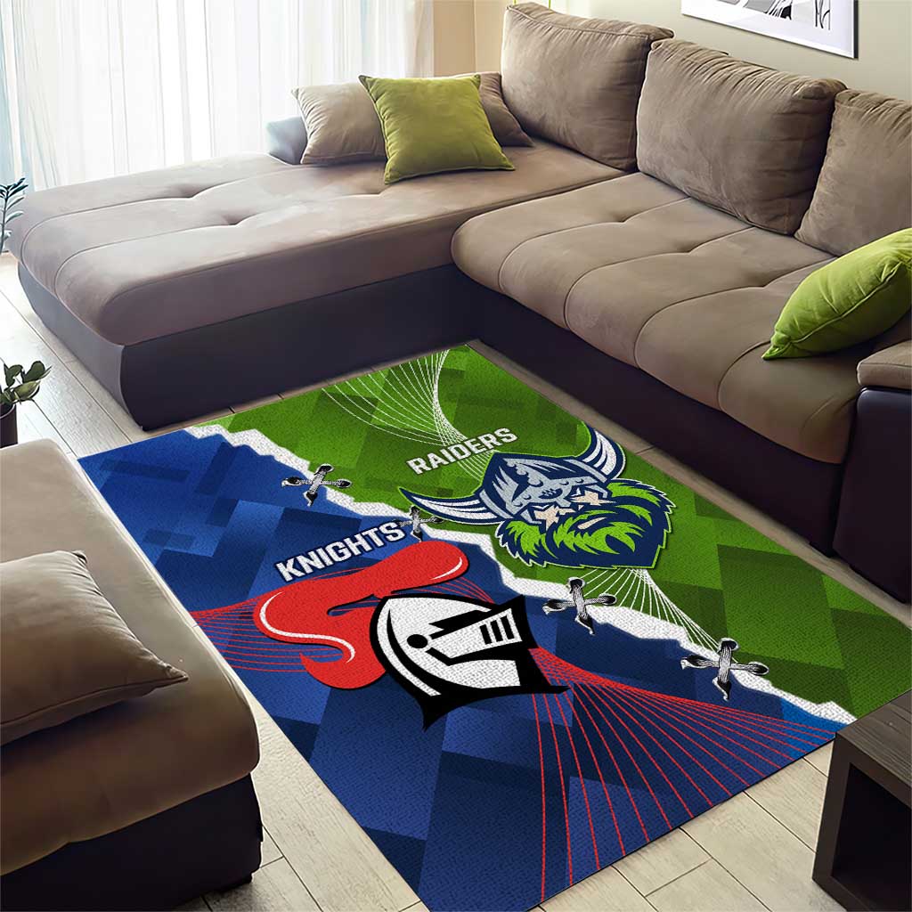 Knights and Raiders Area Rug Dynamic Sporty Version