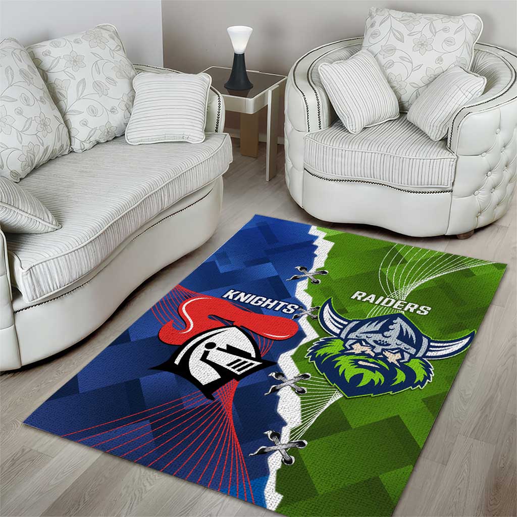 Knights and Raiders Area Rug Dynamic Sporty Version