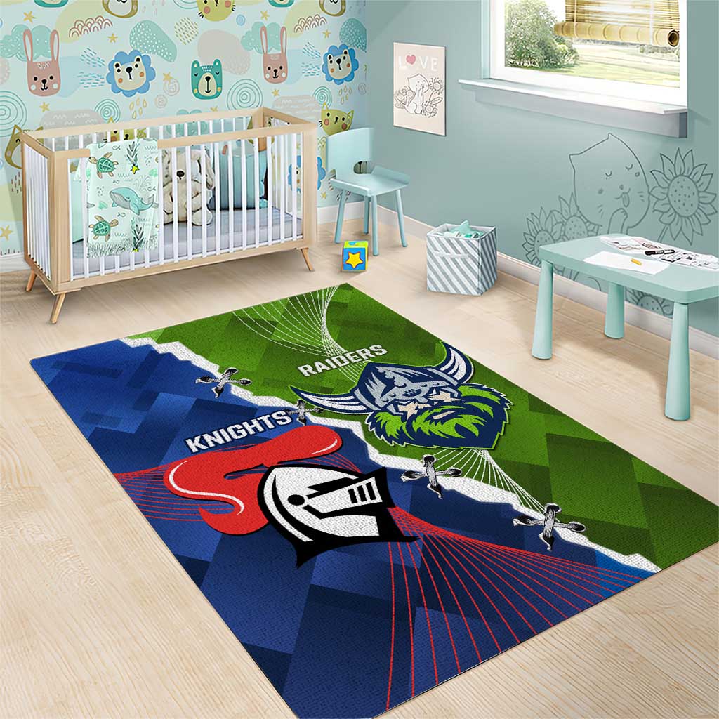 Knights and Raiders Area Rug Dynamic Sporty Version