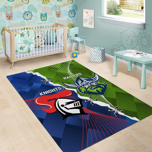 Knights and Raiders Area Rug Dynamic Sporty Version