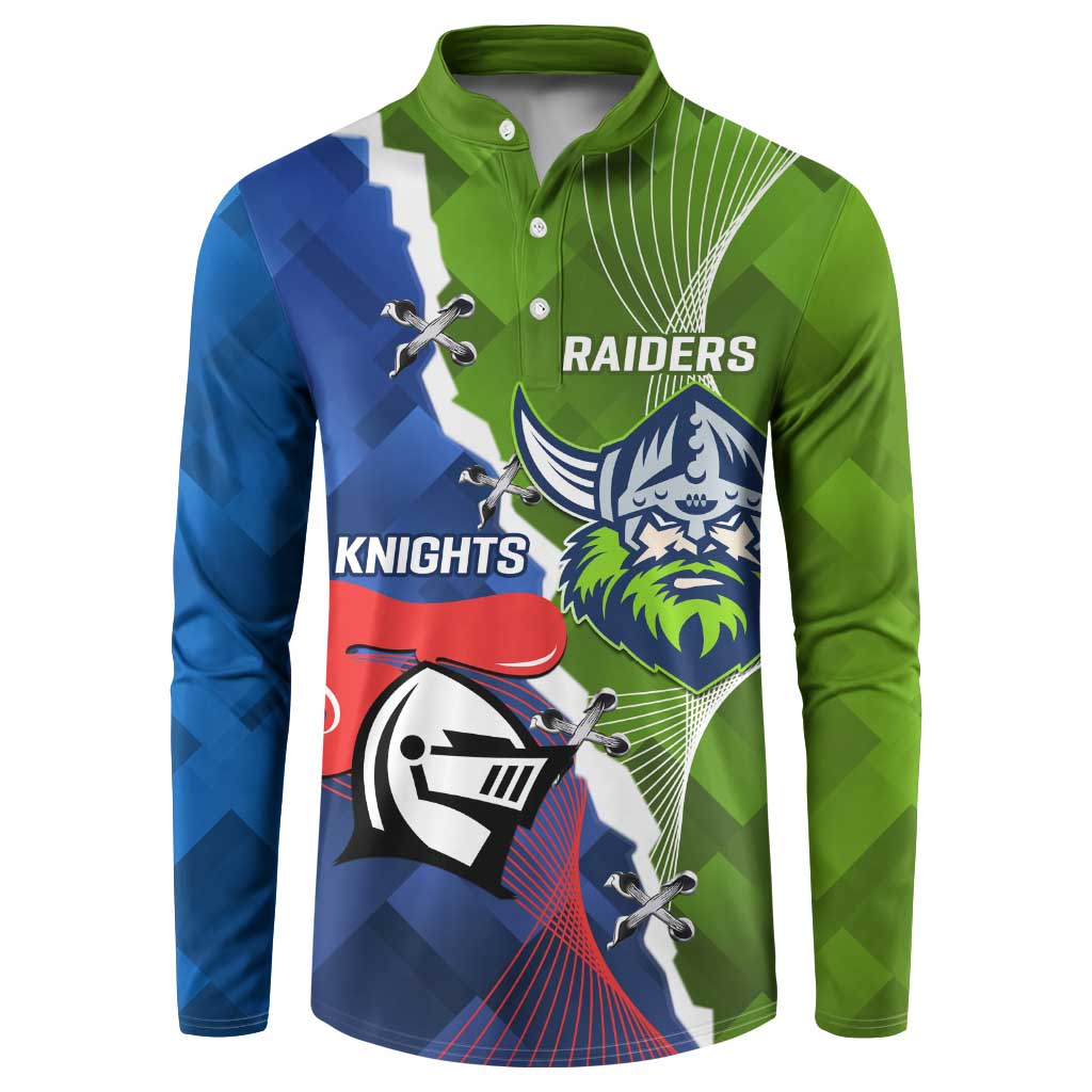 Personalised Knights and Raiders Button Sweatshirt Dynamic Sporty Version