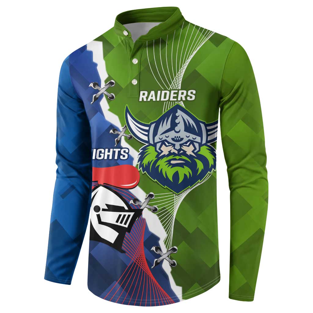 Personalised Knights and Raiders Button Sweatshirt Dynamic Sporty Version