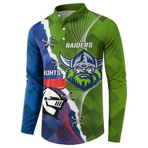 Personalised Knights and Raiders Button Sweatshirt Dynamic Sporty Version