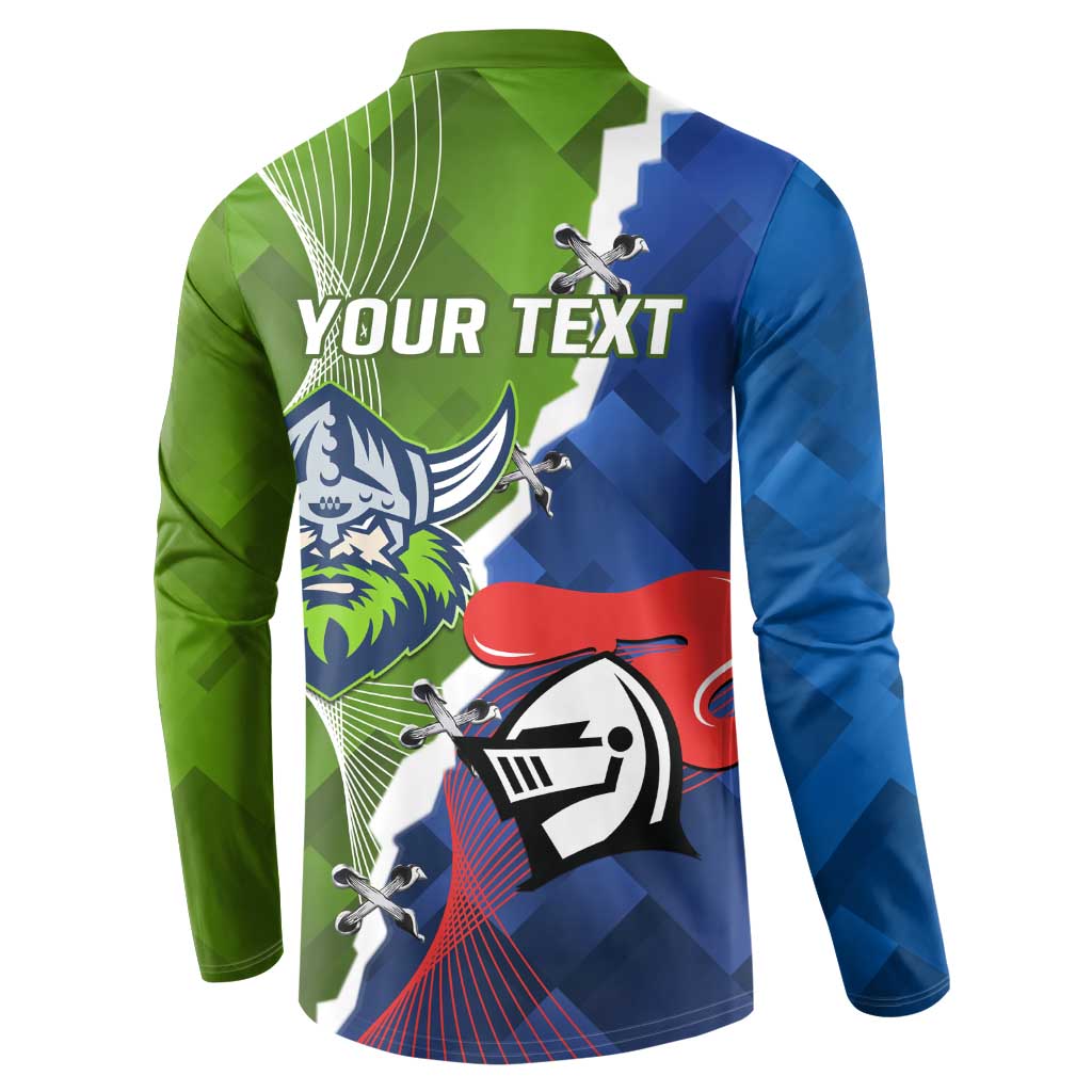 Personalised Knights and Raiders Button Sweatshirt Dynamic Sporty Version