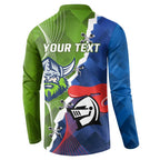Personalised Knights and Raiders Button Sweatshirt Dynamic Sporty Version