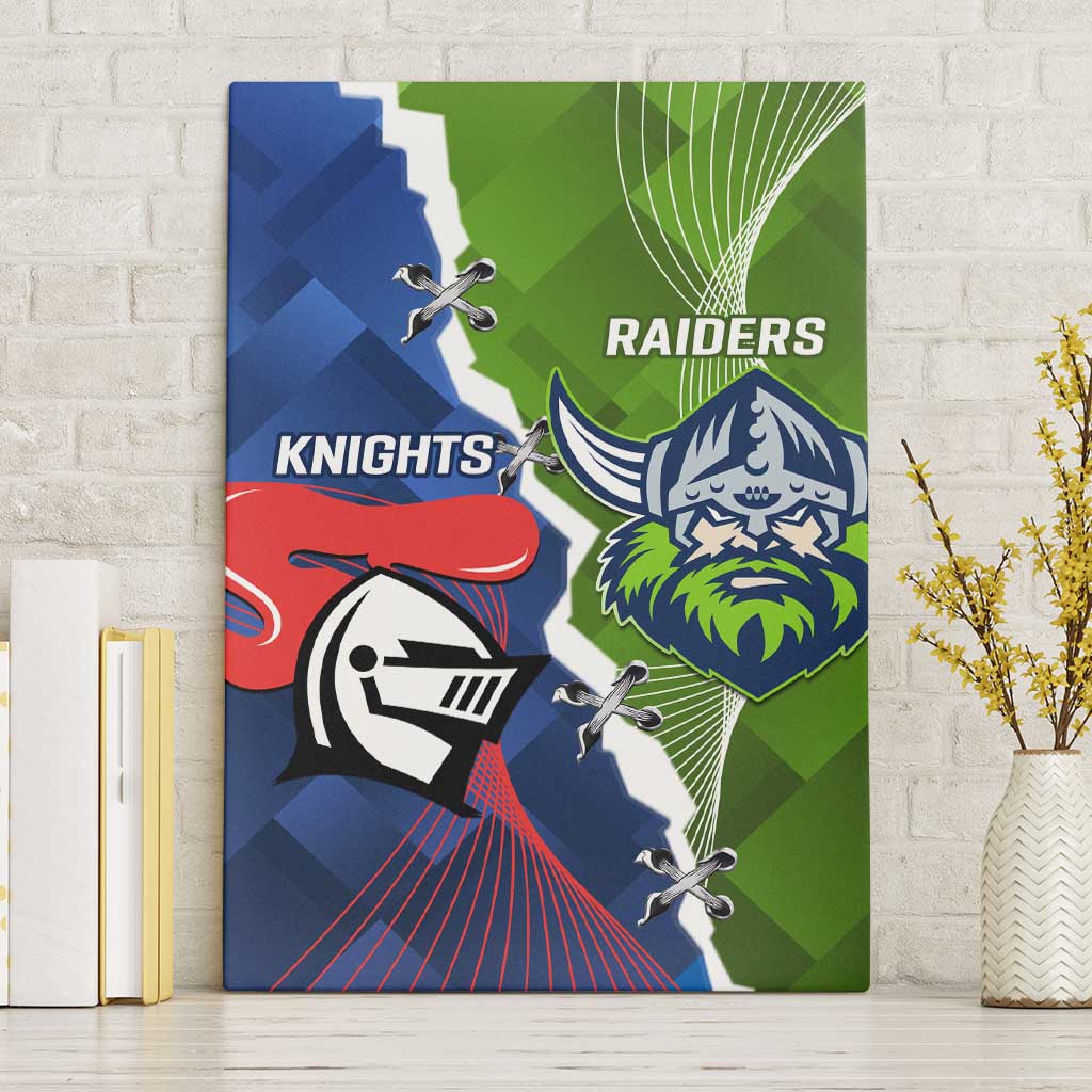 Knights and Raiders Canvas Wall Art Dynamic Sporty Version