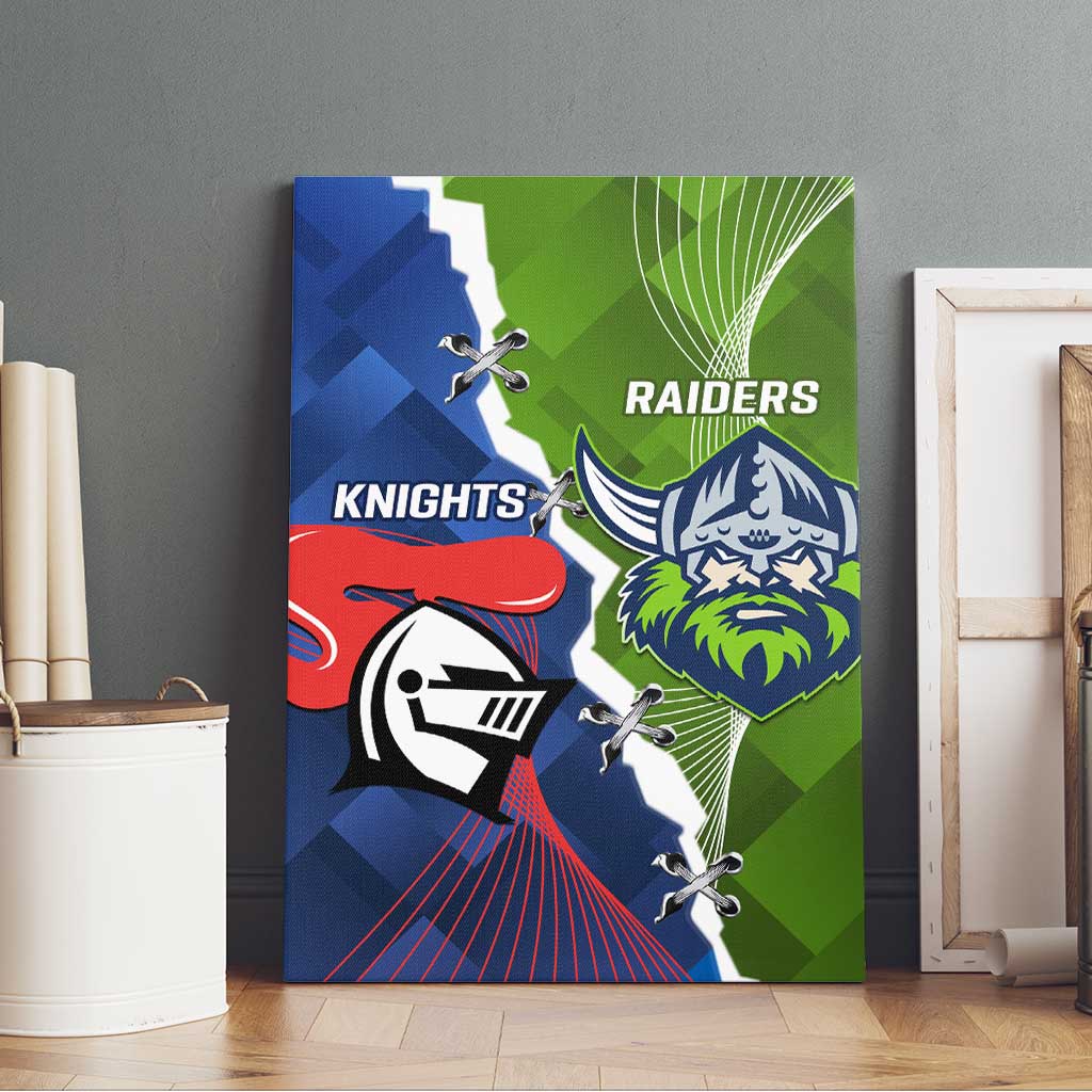 Knights and Raiders Canvas Wall Art Dynamic Sporty Version