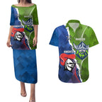 Personalised Knights and Raiders Couples Matching Puletasi and Hawaiian Shirt Dynamic Sporty Version