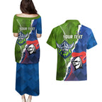 Personalised Knights and Raiders Couples Matching Puletasi and Hawaiian Shirt Dynamic Sporty Version