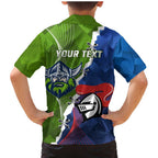 Personalised Knights and Raiders Family Matching Mermaid Dress and Hawaiian Shirt Dynamic Sporty Version