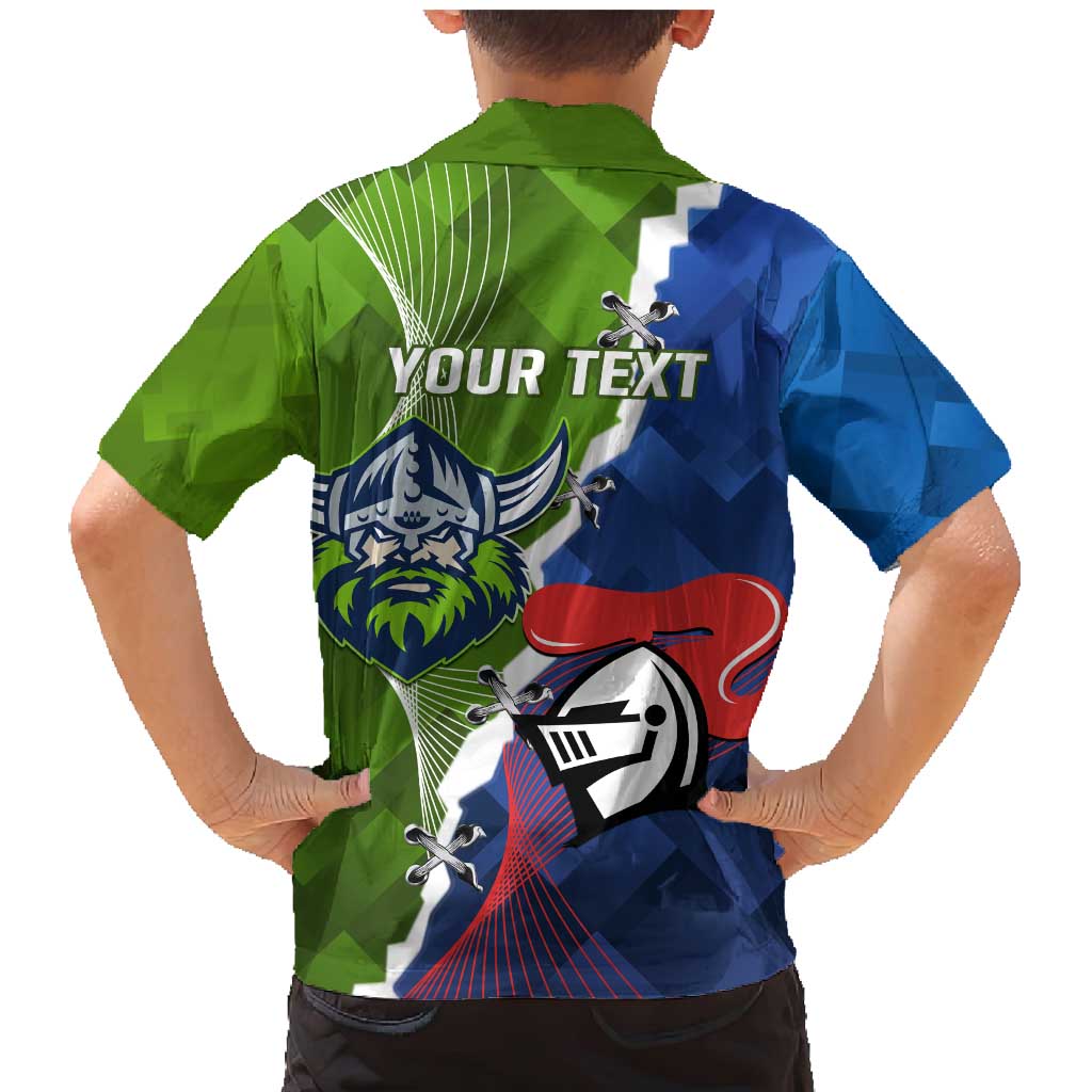 Personalised Knights and Raiders Family Matching Mermaid Dress and Hawaiian Shirt Dynamic Sporty Version