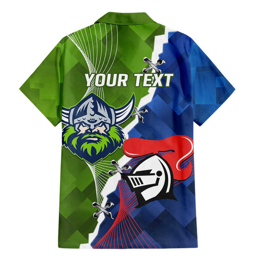 Personalised Knights and Raiders Family Matching Mermaid Dress and Hawaiian Shirt Dynamic Sporty Version