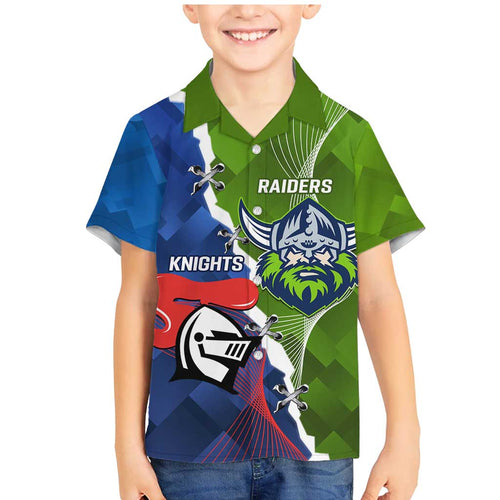 Personalised Knights and Raiders Family Matching Mermaid Dress and Hawaiian Shirt Dynamic Sporty Version