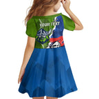 Personalised Knights and Raiders Family Matching Off Shoulder Maxi Dress and Hawaiian Shirt Dynamic Sporty Version