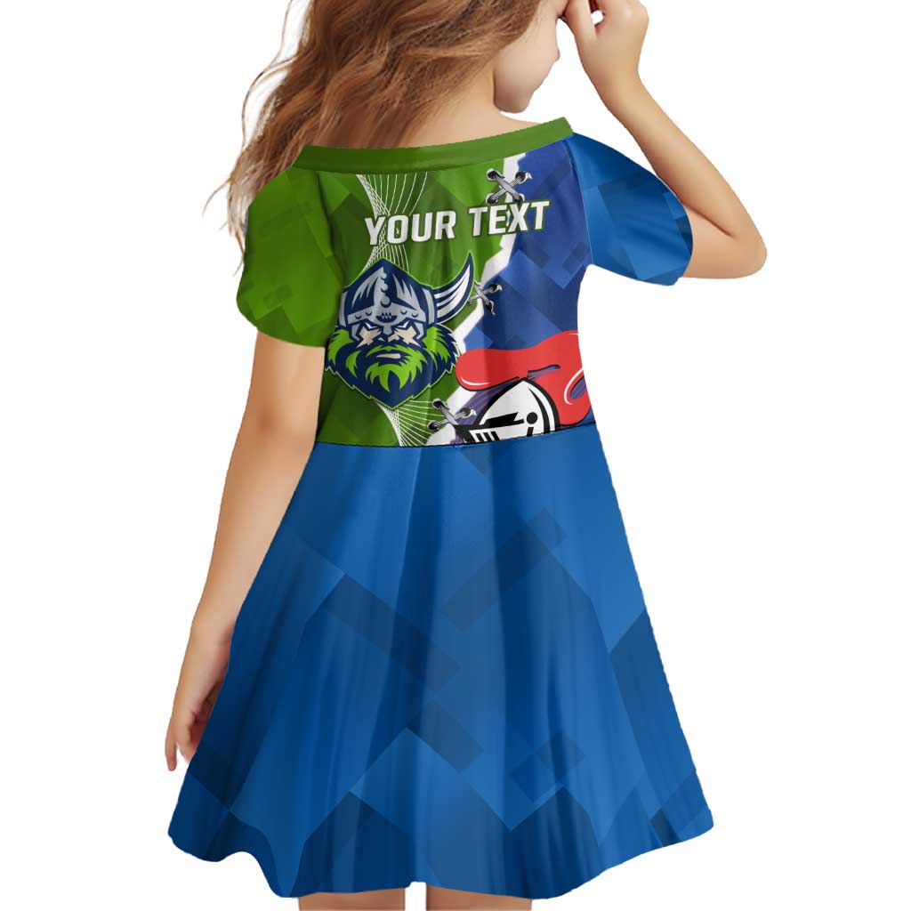 Personalised Knights and Raiders Family Matching Puletasi and Hawaiian Shirt Dynamic Sporty Version