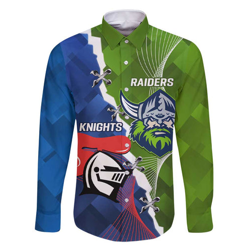 Personalised Knights and Raiders Family Matching Short Sleeve Bodycon Dress and Hawaiian Shirt Dynamic Sporty Version