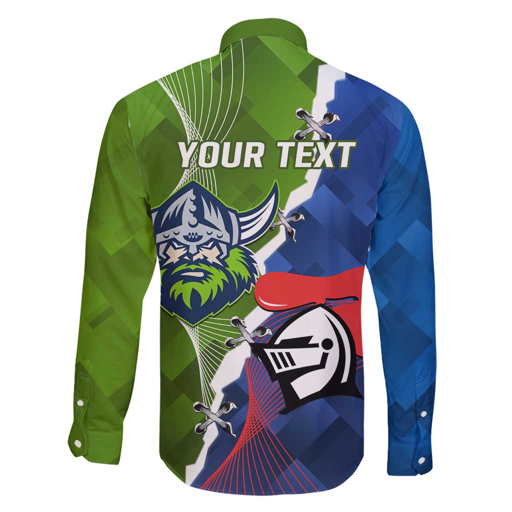 Personalised Knights and Raiders Family Matching Summer Maxi Dress and Hawaiian Shirt Dynamic Sporty Version