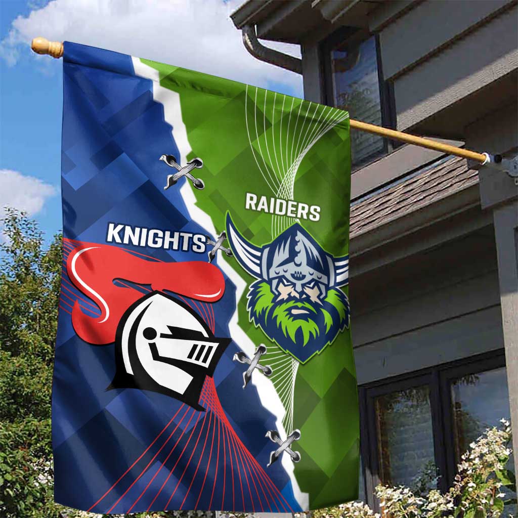Knights and Raiders Garden Flag Dynamic Sporty Version