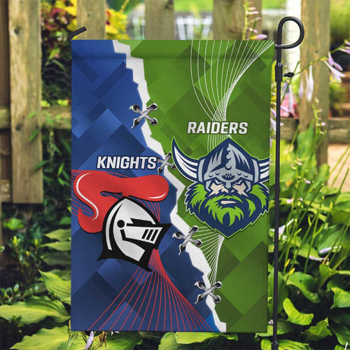 Knights and Raiders Garden Flag Dynamic Sporty Version