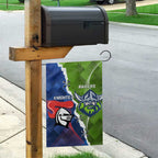 Knights and Raiders Garden Flag Dynamic Sporty Version