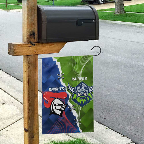 Knights and Raiders Garden Flag Dynamic Sporty Version