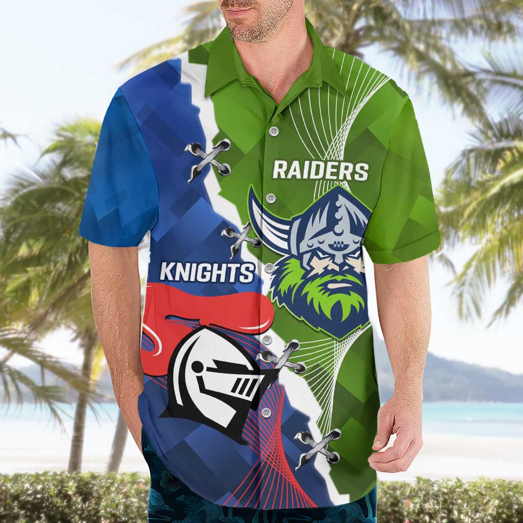 Personalised Knights and Raiders Hawaiian Shirt Dynamic Sporty Version