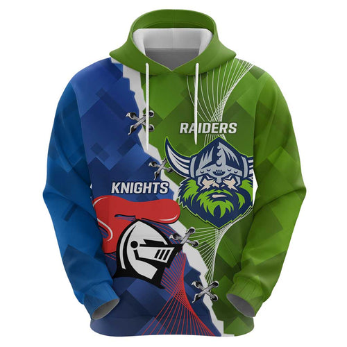 Personalised Knights and Raiders Hoodie Dynamic Sporty Version