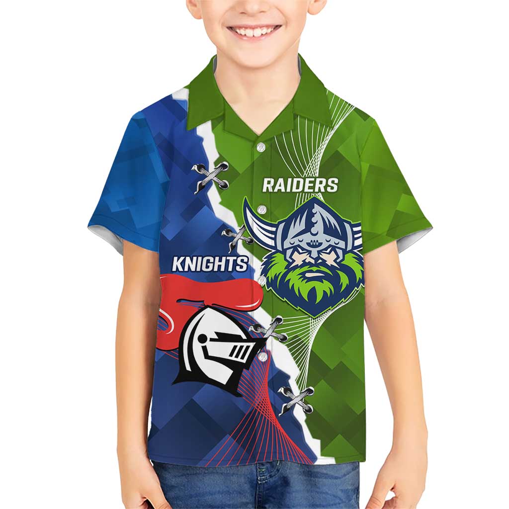 Personalised Knights and Raiders Kid Hawaiian Shirt Dynamic Sporty Version