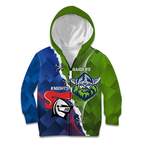 Personalised Knights and Raiders Kid Hoodie Dynamic Sporty Version