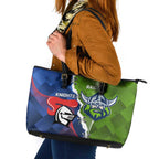 Knights and Raiders Leather Tote Bag Dynamic Sporty Version