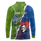 Personalised Knights and Raiders Long Sleeve Polo Shirt Dynamic Sporty Version