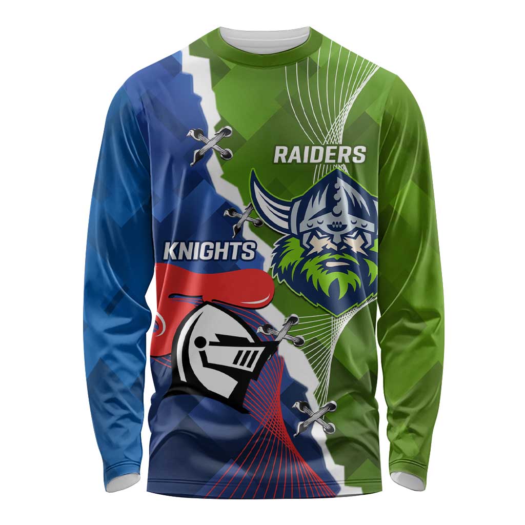 Personalised Knights and Raiders Long Sleeve Shirt Dynamic Sporty Version