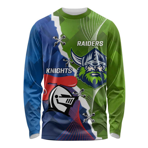 Personalised Knights and Raiders Long Sleeve Shirt Dynamic Sporty Version