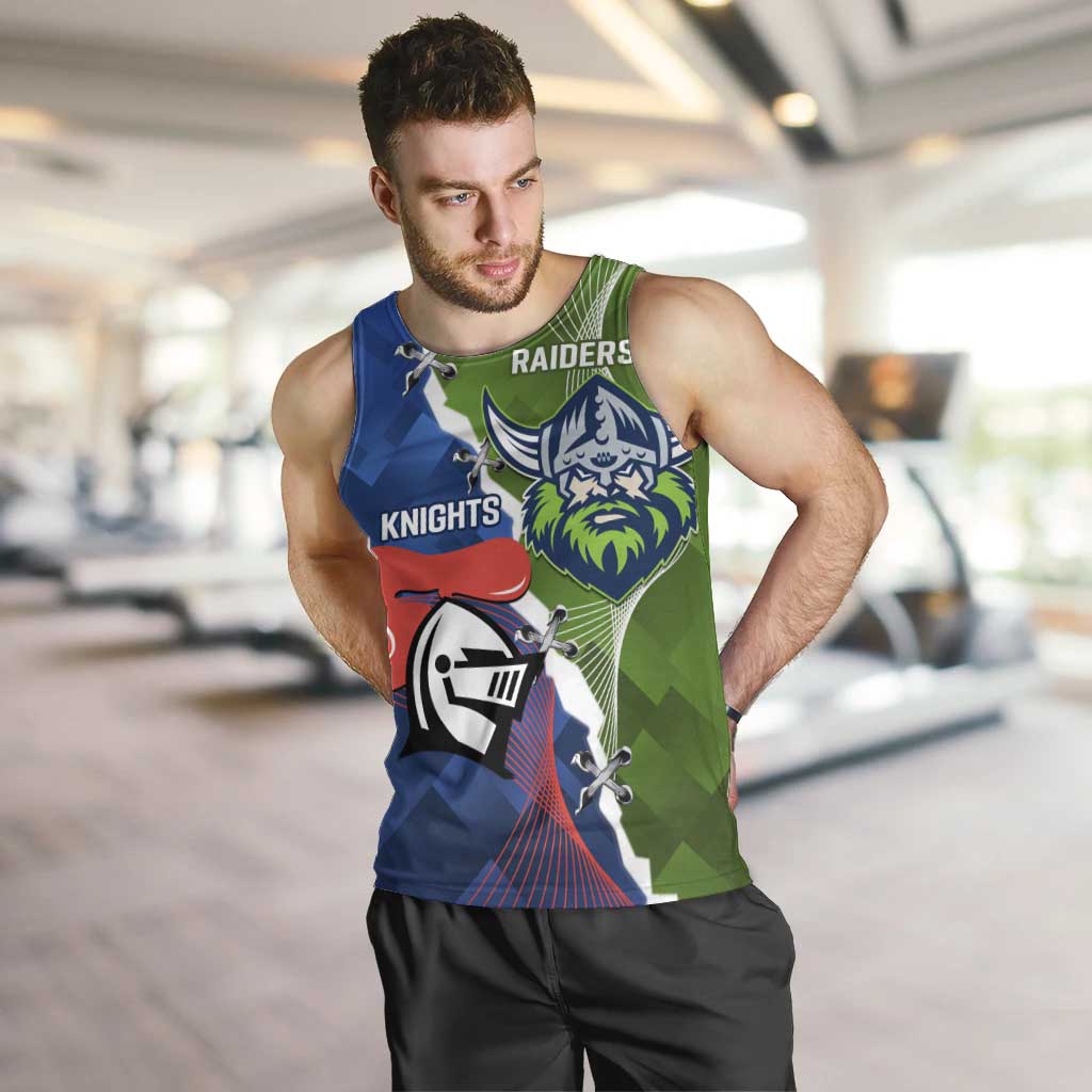 Personalised Knights and Raiders Men Tank Top Dynamic Sporty Version