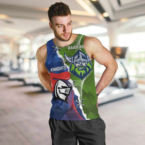 Personalised Knights and Raiders Men Tank Top Dynamic Sporty Version