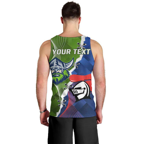 Personalised Knights and Raiders Men Tank Top Dynamic Sporty Version