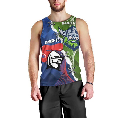Personalised Knights and Raiders Men Tank Top Dynamic Sporty Version