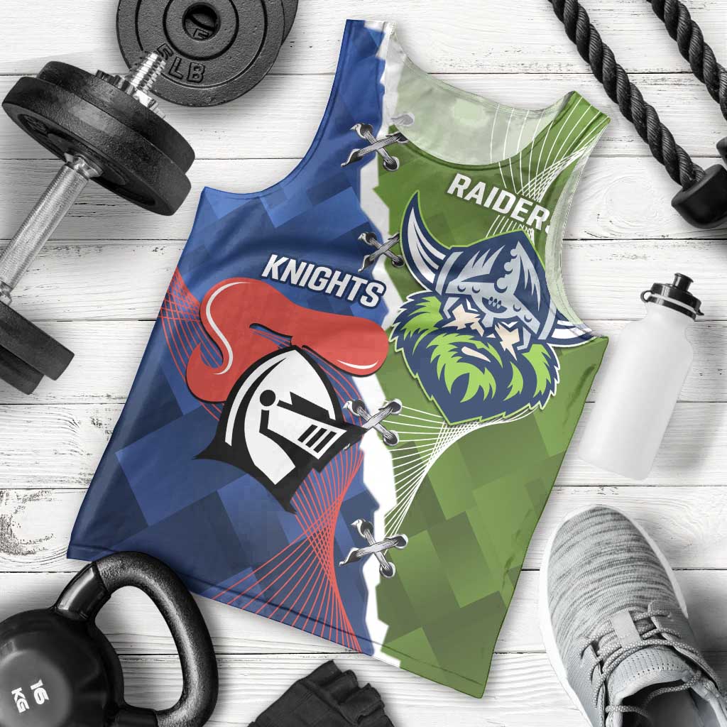 Personalised Knights and Raiders Men Tank Top Dynamic Sporty Version