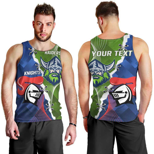 Personalised Knights and Raiders Men Tank Top Dynamic Sporty Version