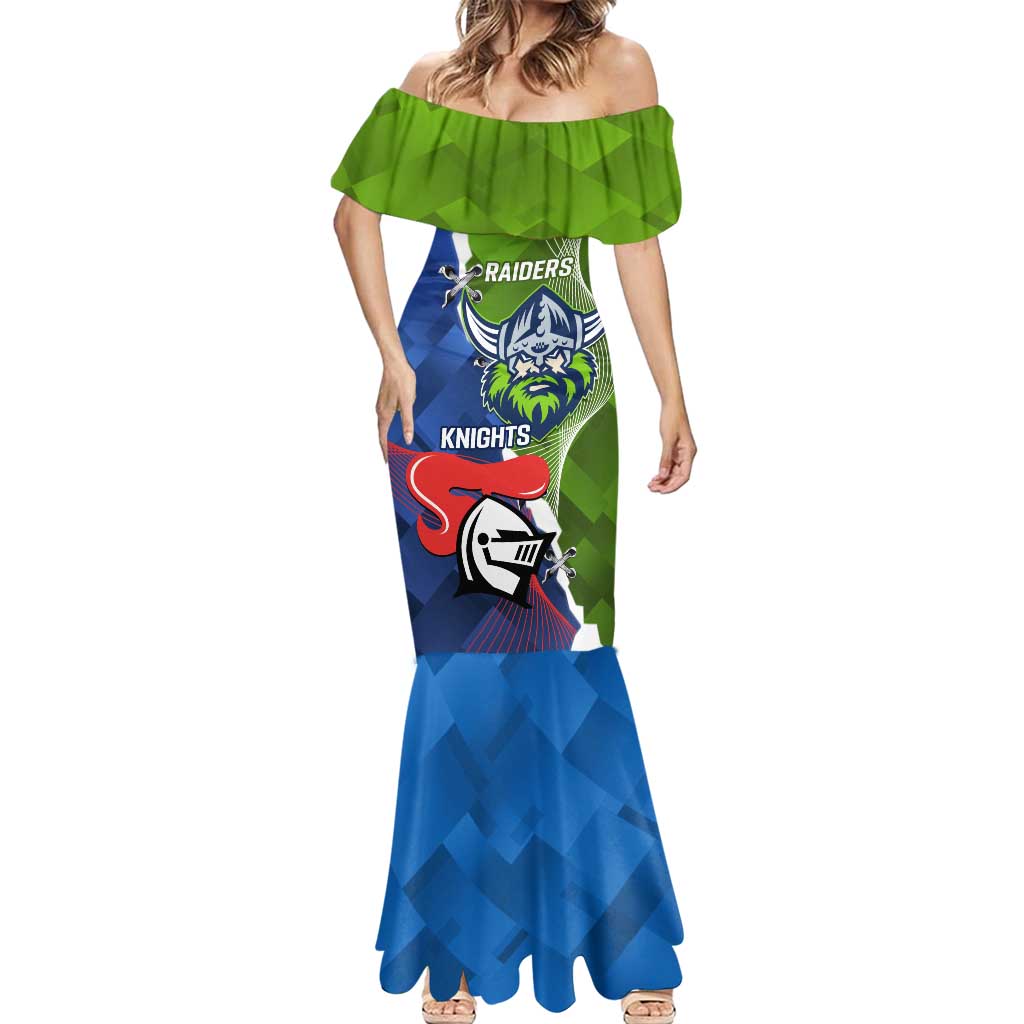Personalised Knights and Raiders Mermaid Dress Dynamic Sporty Version
