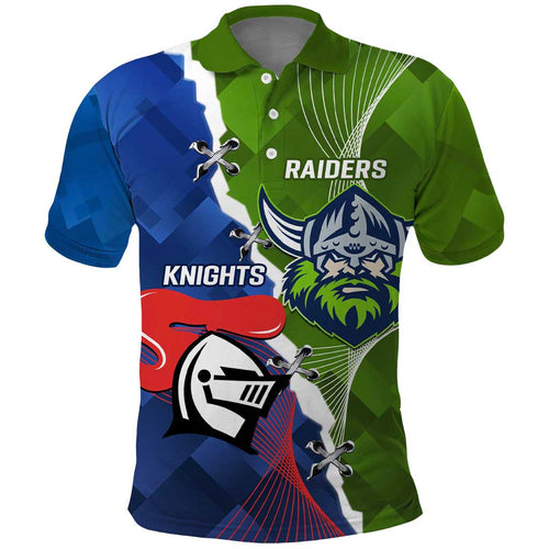 Personalised Knights and Raiders Polo Shirt Dynamic Sporty Version